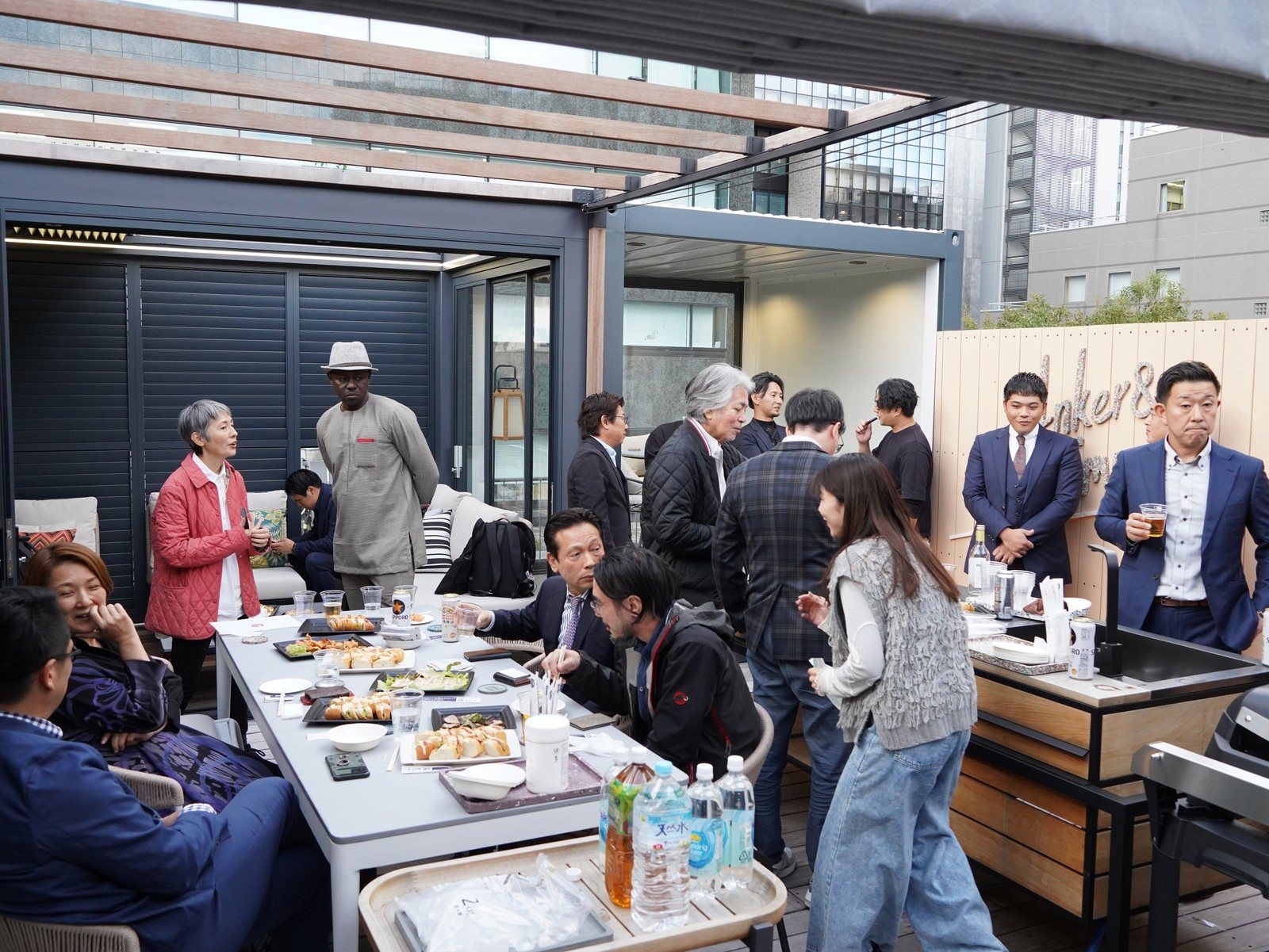 テラスでの懇親会